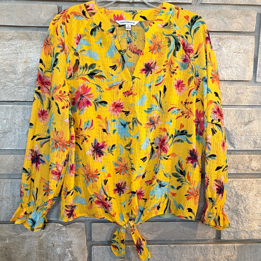 Counterparts Yellow Floral Blouse
